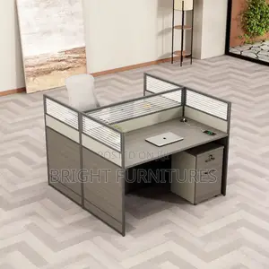 Two in One Wood and Glass Work Station