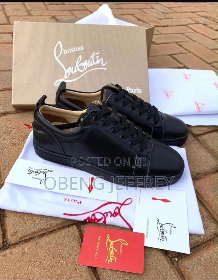 Original Christian Louboutin Louis Junior All Black Low