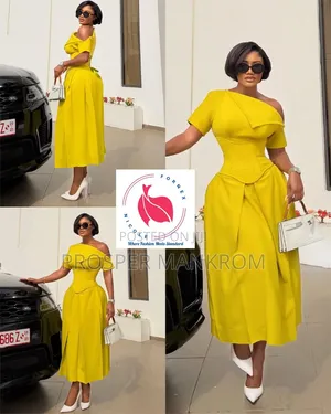 Ladies Yellow Dress for Wedding
