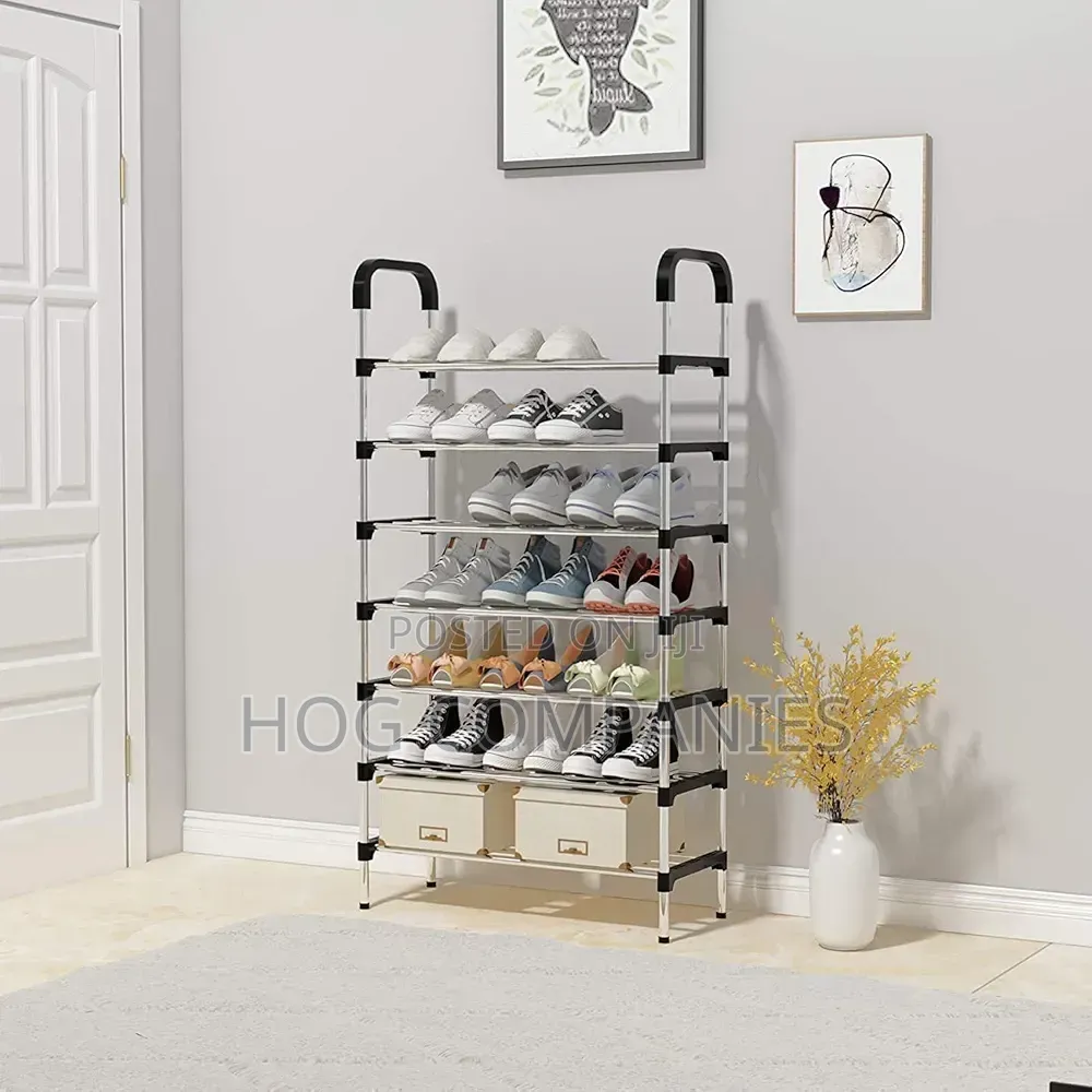 8 Tier Metal Shoe Rack Organizer Up to 24 Shoes- Fast Delivery in 2hrs