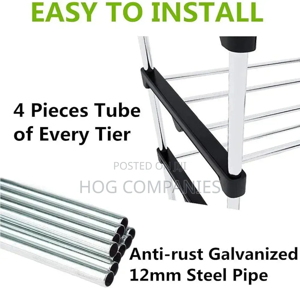 8 Tier Metal Shoe Rack Organizer Up to 24 Shoes- Fast Delivery in 2hrs