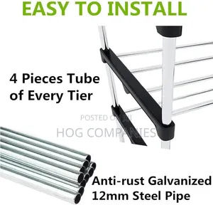 8 Tier Metal Shoe Rack Organizer Up to 24 Shoes- Fast Delivery in 2hrs