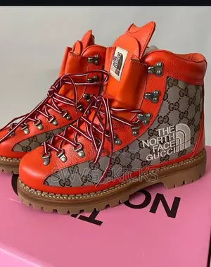 Gucci X the North Face GG Canvas Hiking Boots