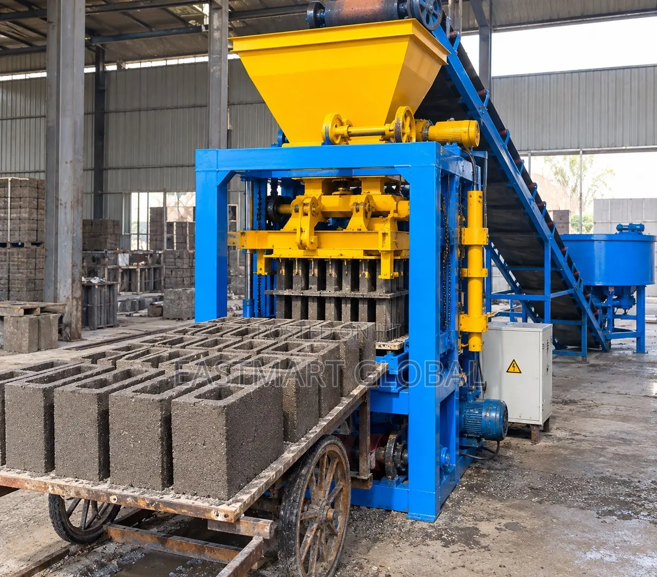 QT4-24 Block Making Machine – Complete Setup and Shipping Inclusive