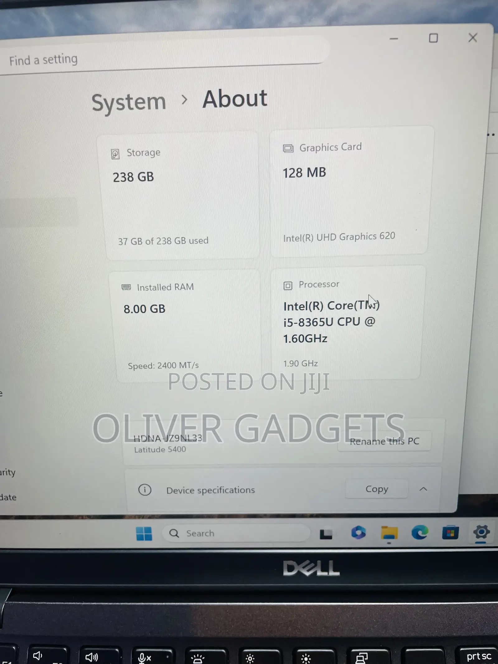 Laptop Dell Latitude 5400 8GB Intel Core i5 SSD 256GB