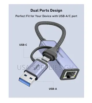 BENFEI USB 3.0/USB-C to Ethernet Adapter RJ45 Network Dongle From USA