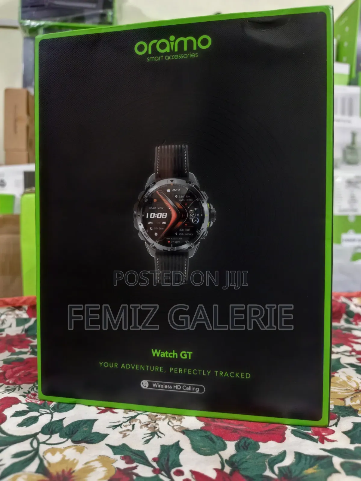 Oraimo Watch GT 1.43" AMOLED 3ATM GPS Smart Watch + 2 Straps