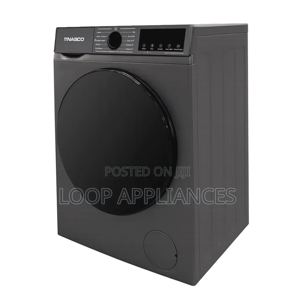 New 12kg Nasco Front Load Fully Auto NASFL-JS12KG-S Washing Machine