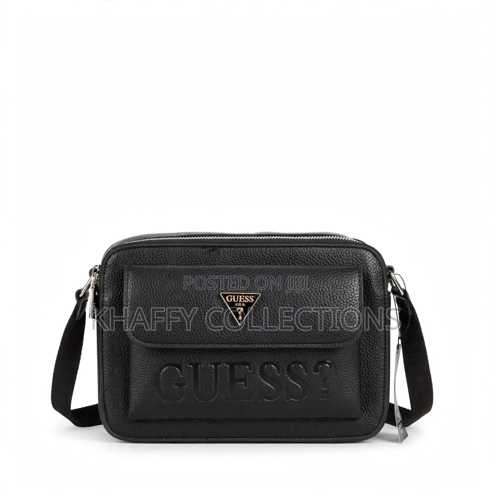 Original Guess Crossbody Bag Black Leather With Tag- Mens Shoulder Bag