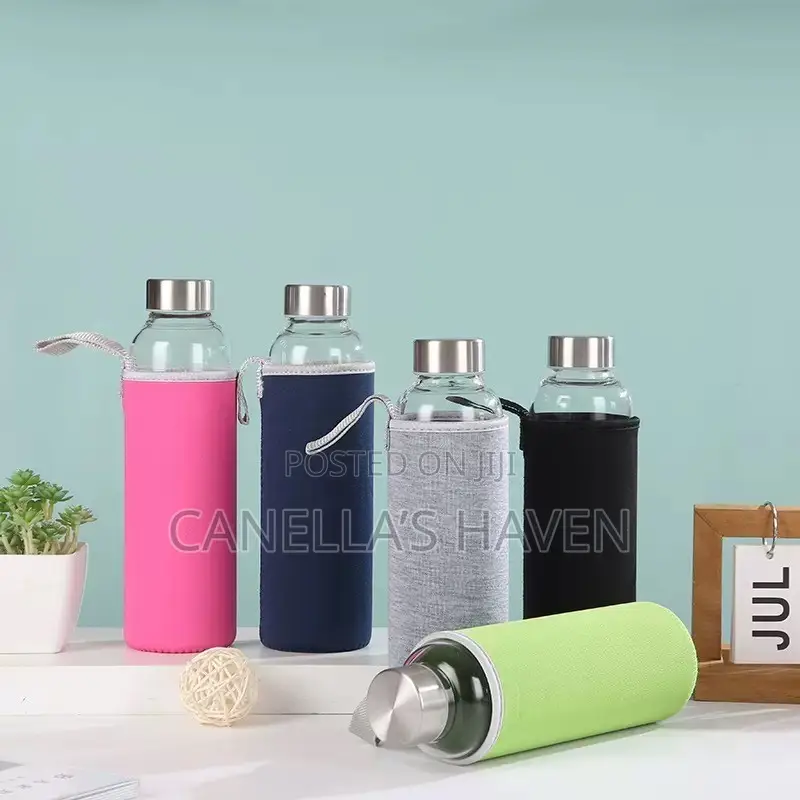 Portable BPA-Free Plastic Water Bottle With Sleeve Strap 