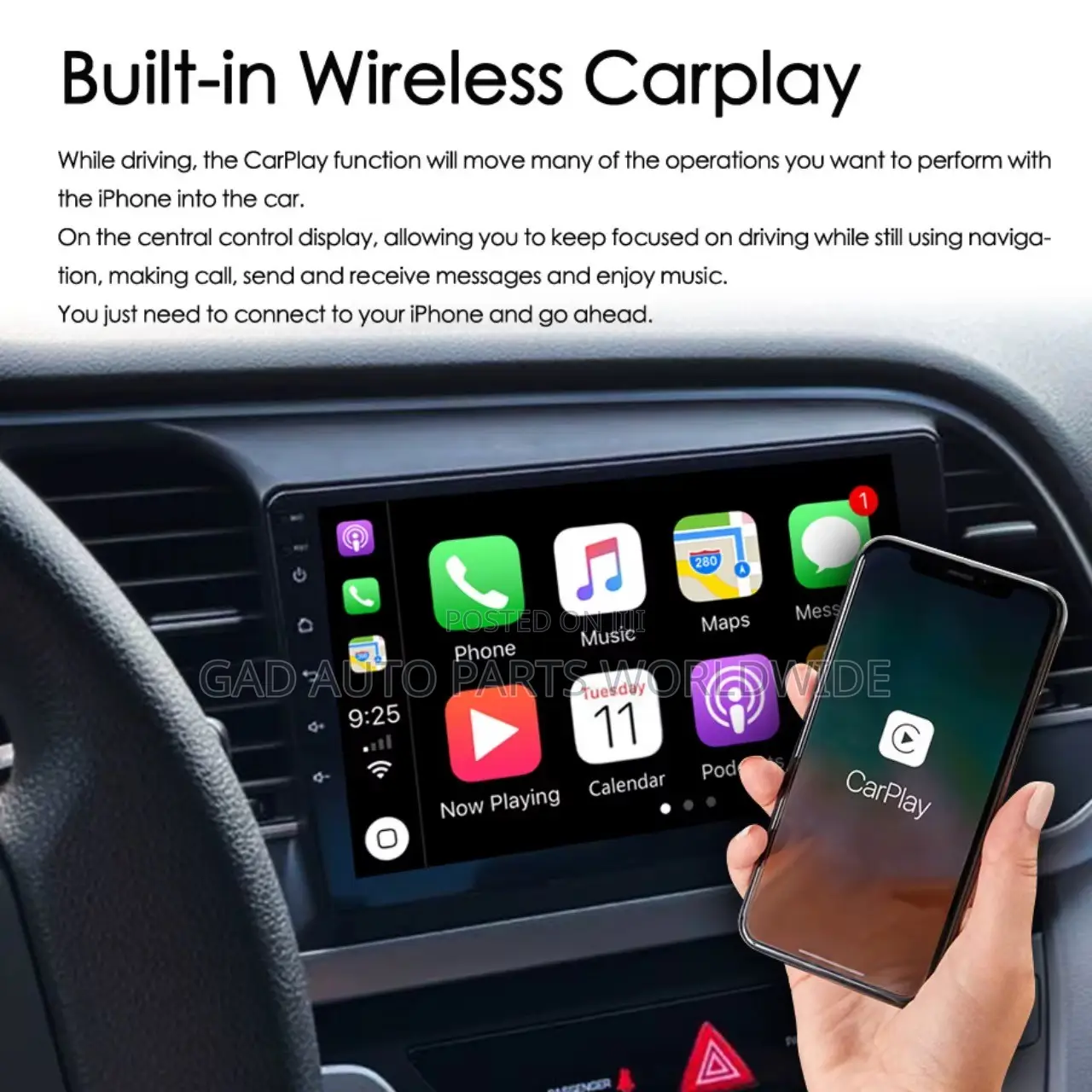 Hyundai Elantra Car Play/ Android Screen 2016-2020