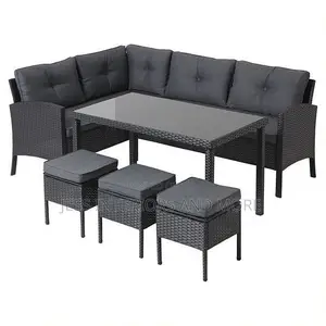 Outdoor Dining Set 5 Piece(Black)