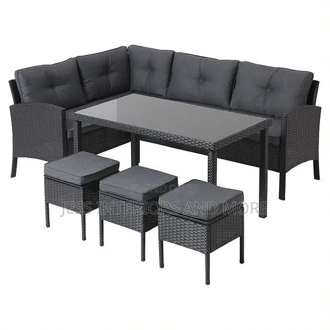 Outdoor Dining Set 5 Piece(Black)
