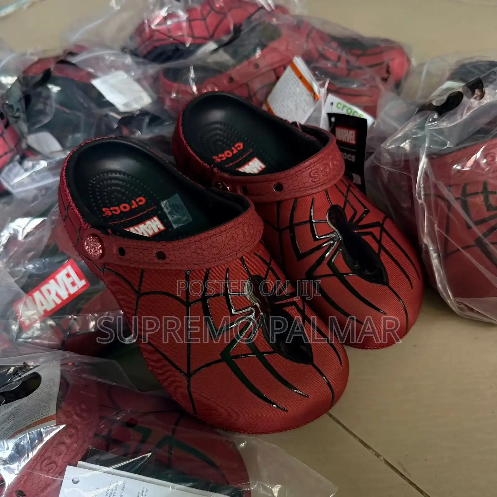 Red Crocs Slides – Marvel Spider-Man Clogs