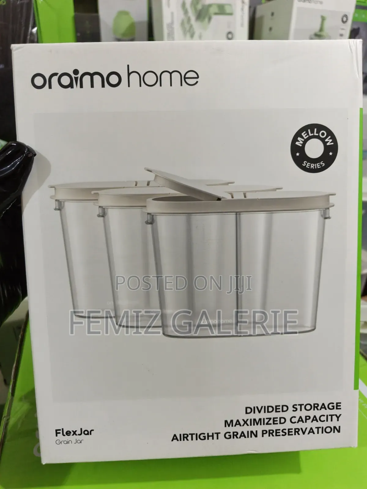 Oraimo FlexJar 3pcs Grain Storage Containers - Removable Divider