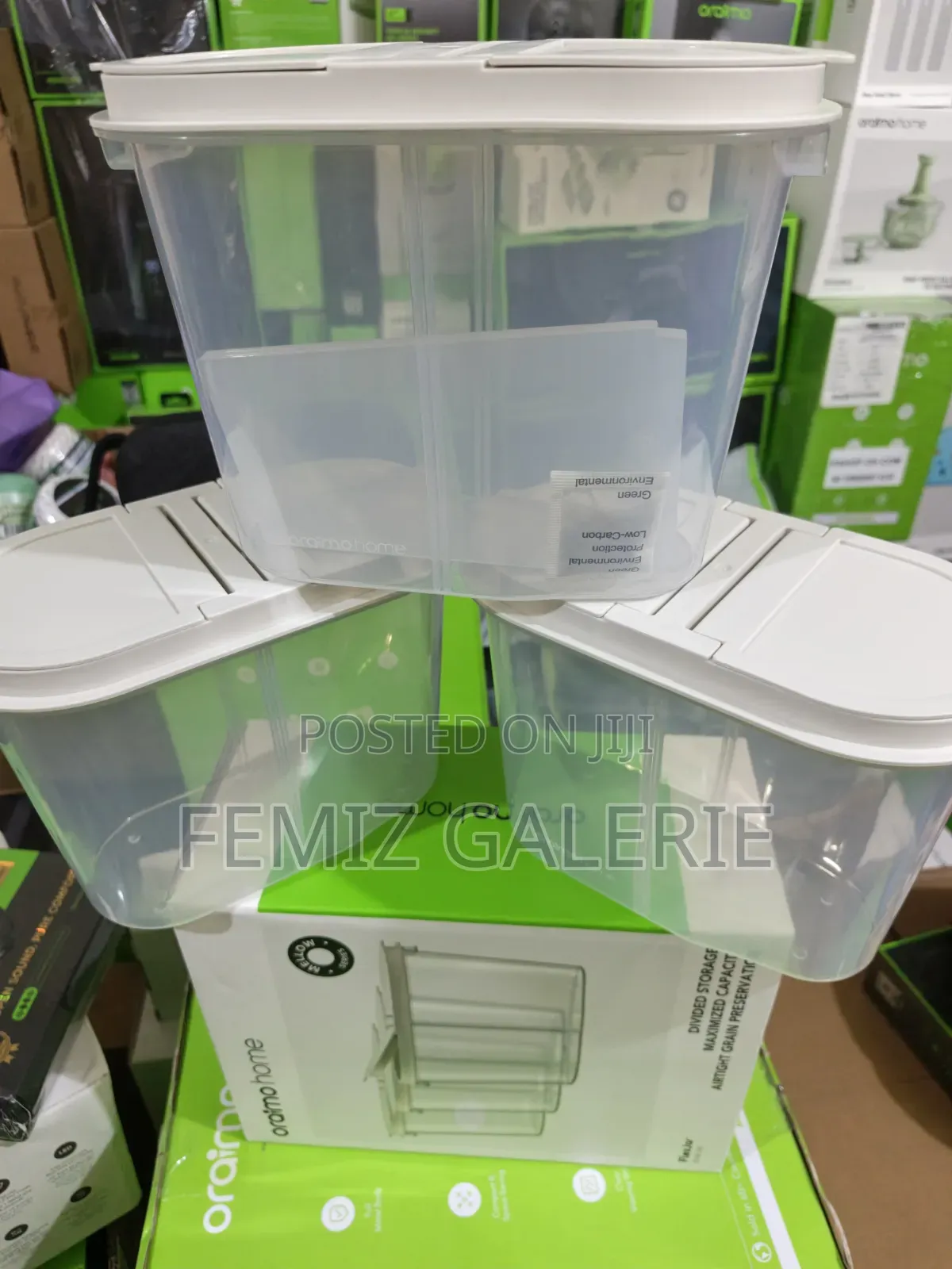 Oraimo FlexJar 3pcs Grain Storage Containers - Removable Divider