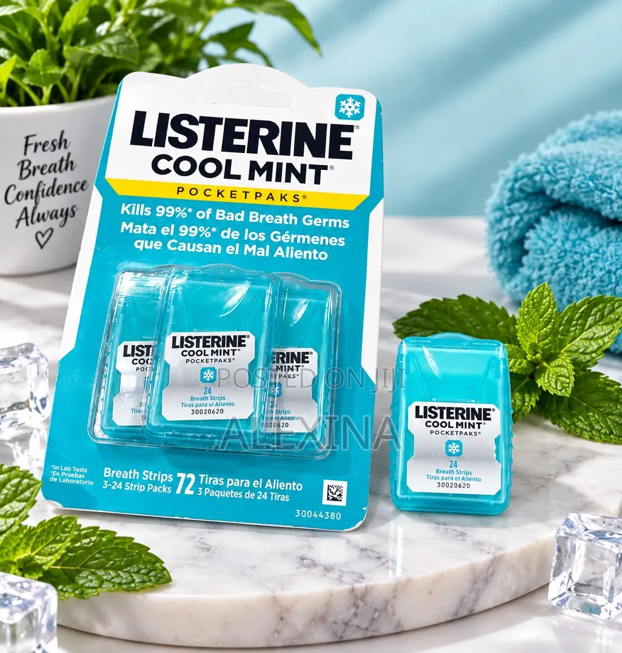 Listerine Cool Mint PocketPaks Breath Strips – 72 Strips