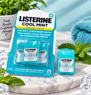 Listerine Cool Mint PocketPaks Breath Strips – 72 Strips