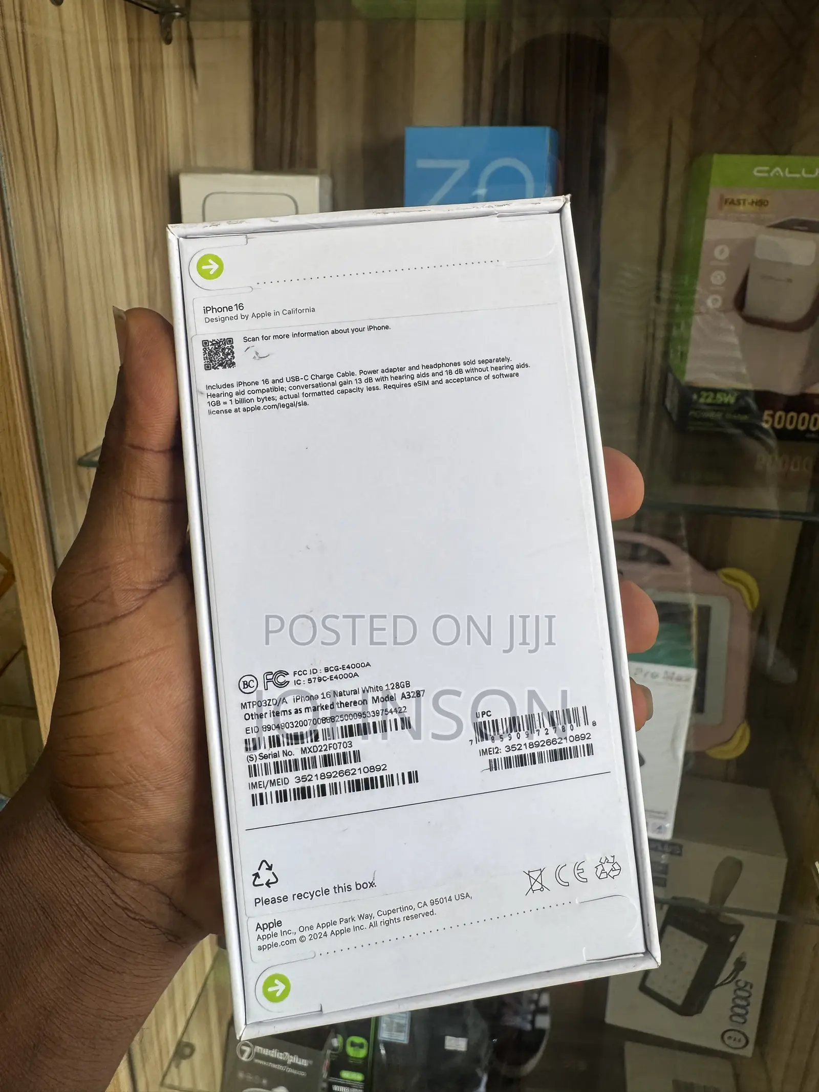 New Apple iPhone 16 128 GB White
