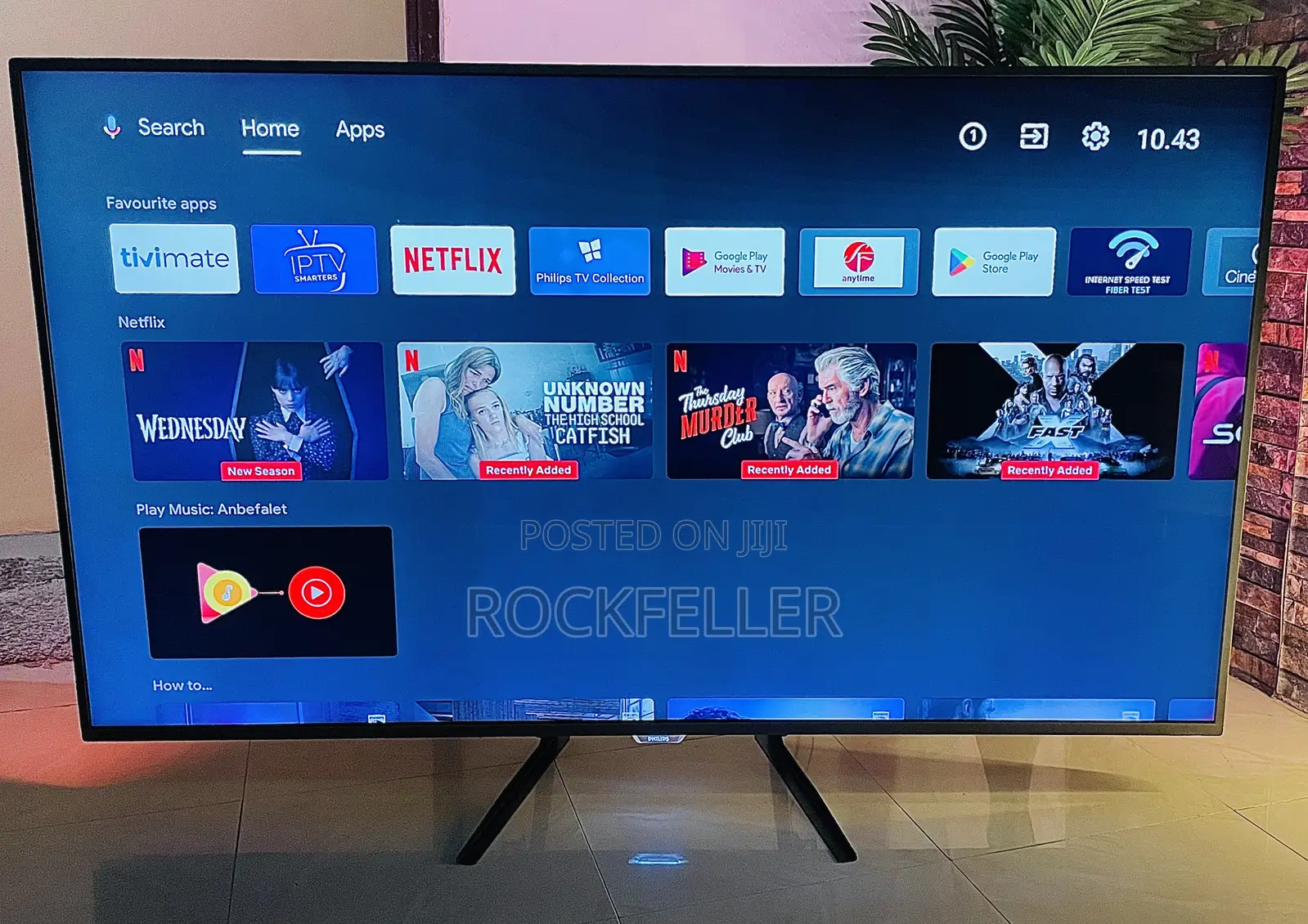 UK Used Philips Android Smart UHD HDR Digital Satellite 65 Inches