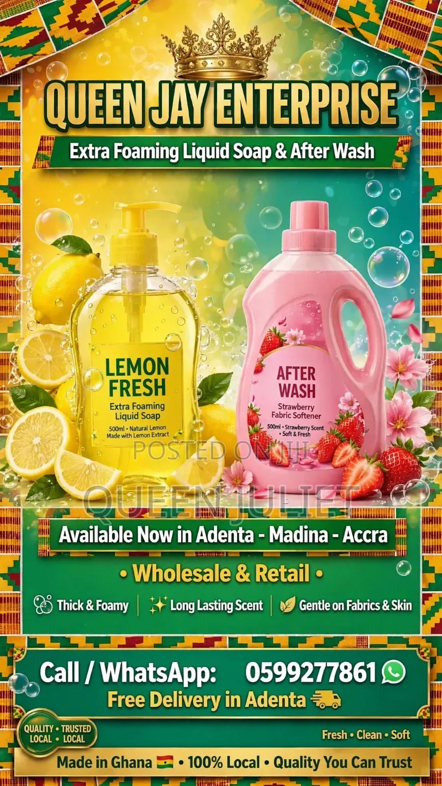 Queen Jay Liquid Soap and After Wash