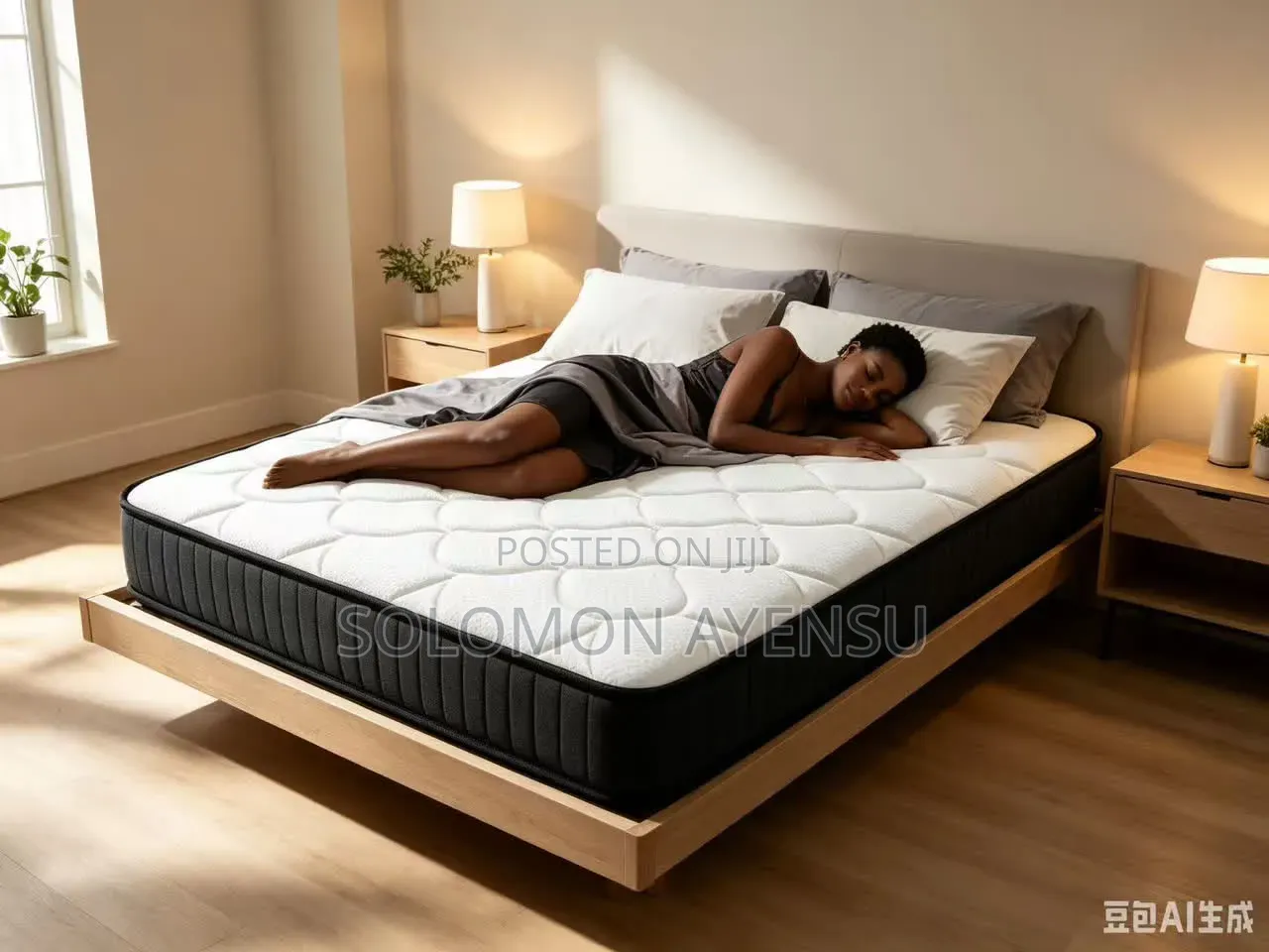 White and Dark Gray 20 Cm Thick Mattress