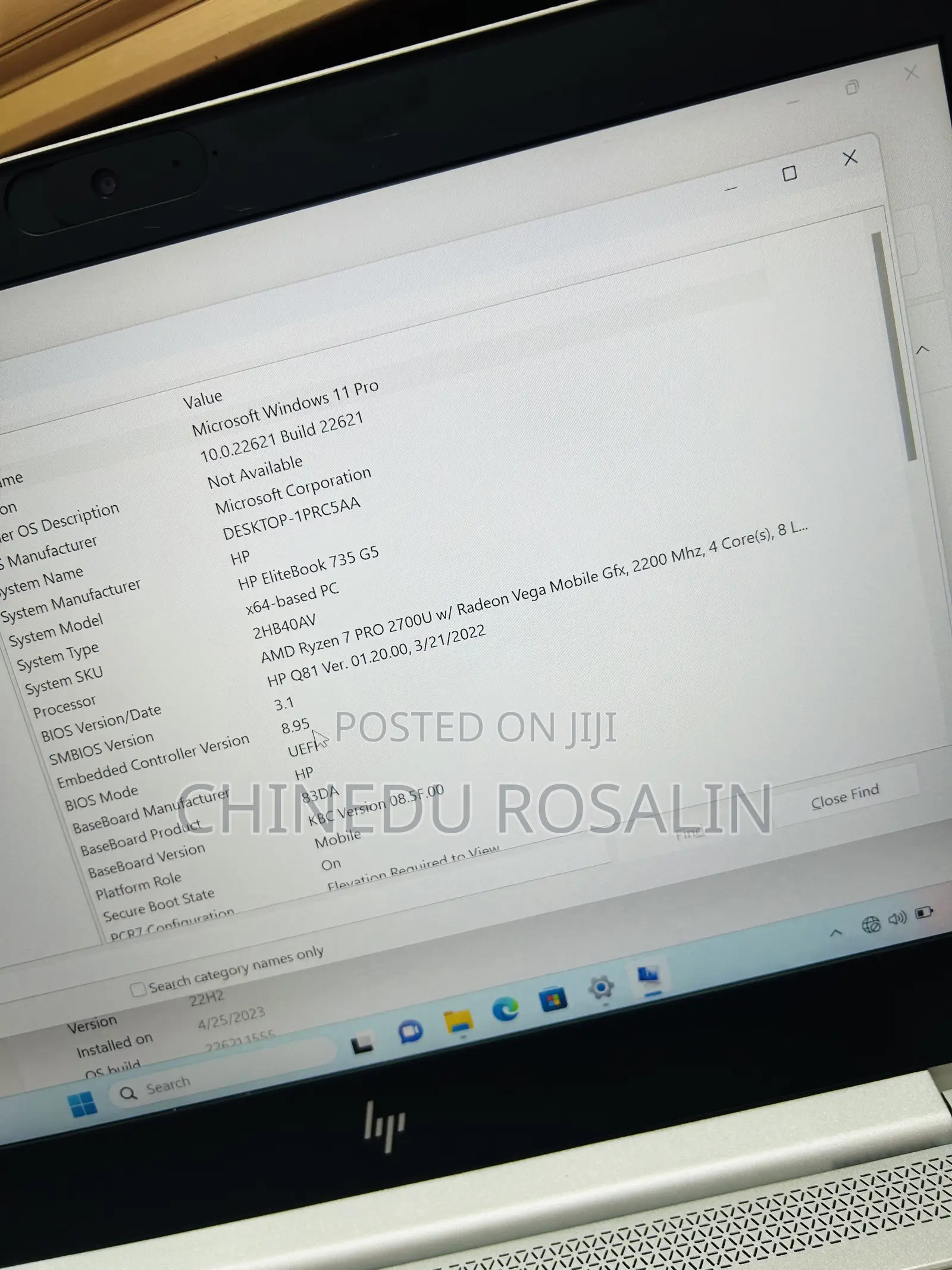 Laptop HP EliteBook 735 G5 16GB AMD Ryzen 7 SSD 256GB