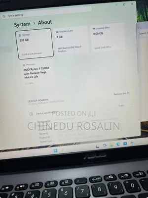 Laptop Asus Vivobook 15 8GB AMD Ryzen 5 SSD 256GB