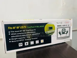 A M TH-119B Heavy Duty Fixed TV Wall Mount (40"-80", 70kg Capacity)