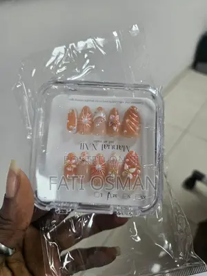 10Pcs Handmade Orange Gradient Press on Nails