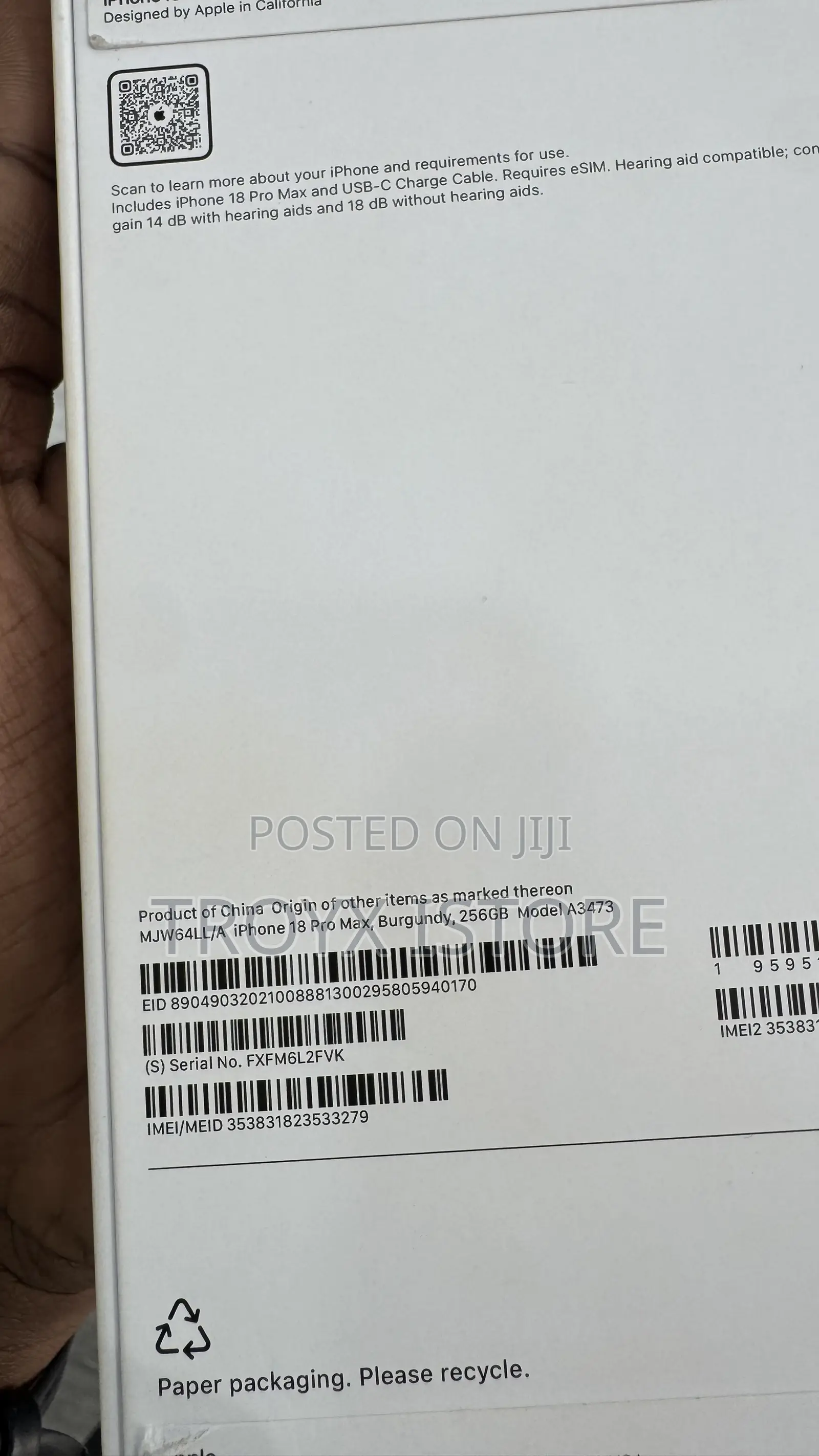 New Apple iPhone 18 Pro Max 256 GB