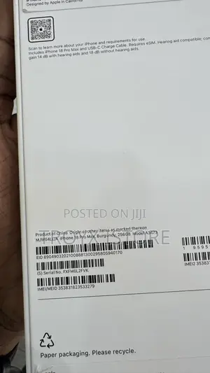 New Apple iPhone 18 Pro Max 256 GB