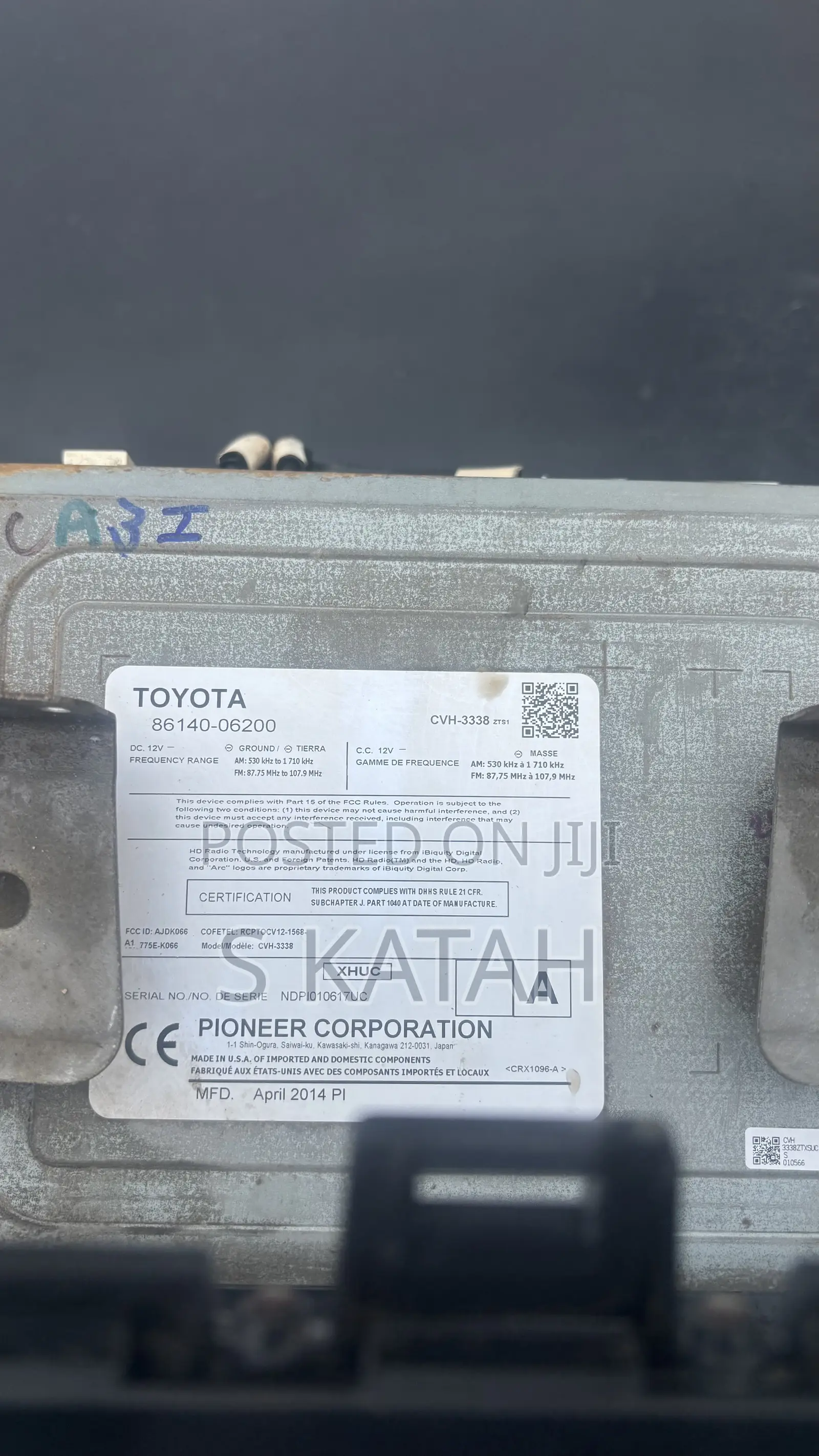 Toyota/Pioneer OEM Radio and Display Unit