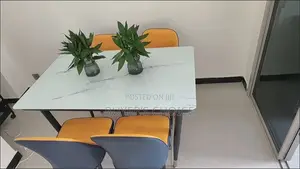4 Chair Marble Dining Set
