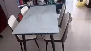 4 Chair Marble Dining Set