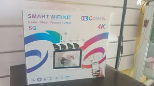 4 Channels Smart Wireless WIFI CCTV Kit With Monitor - HD ColorVu - 5G