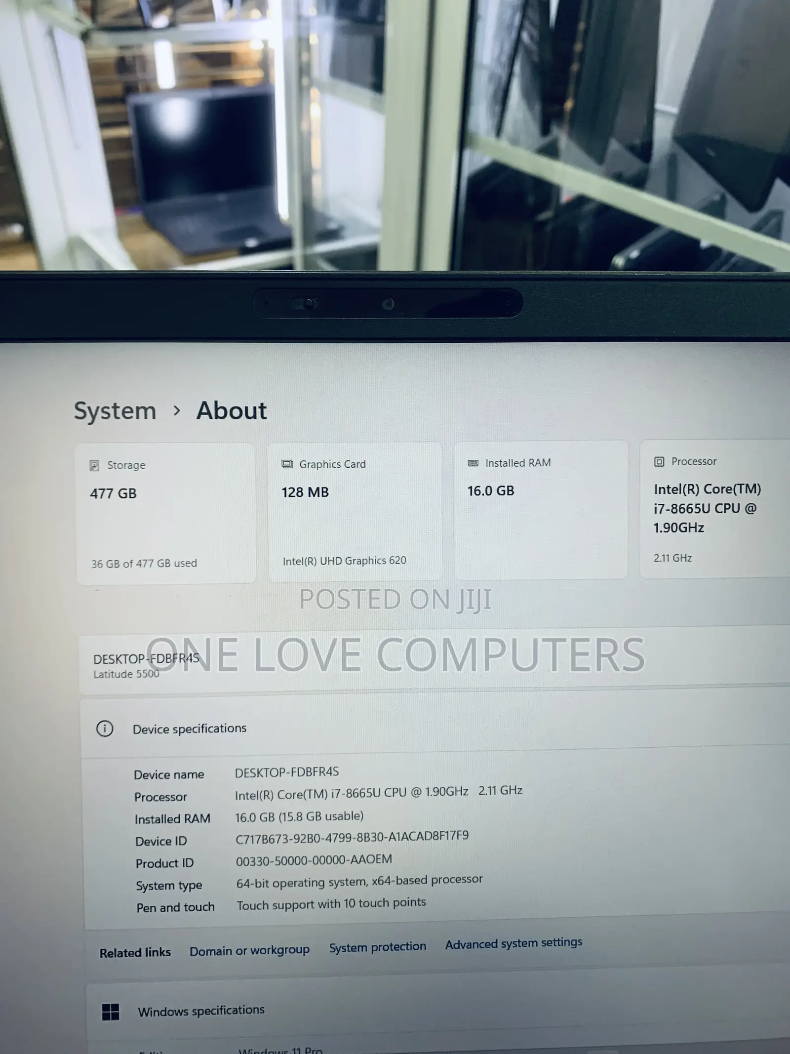 Laptop Dell Latitude 5500 16GB Intel Core i7 SSD 512GB