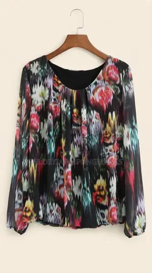 Floral Chiffon Top Size 16 - 50gh - Office/Church Wear