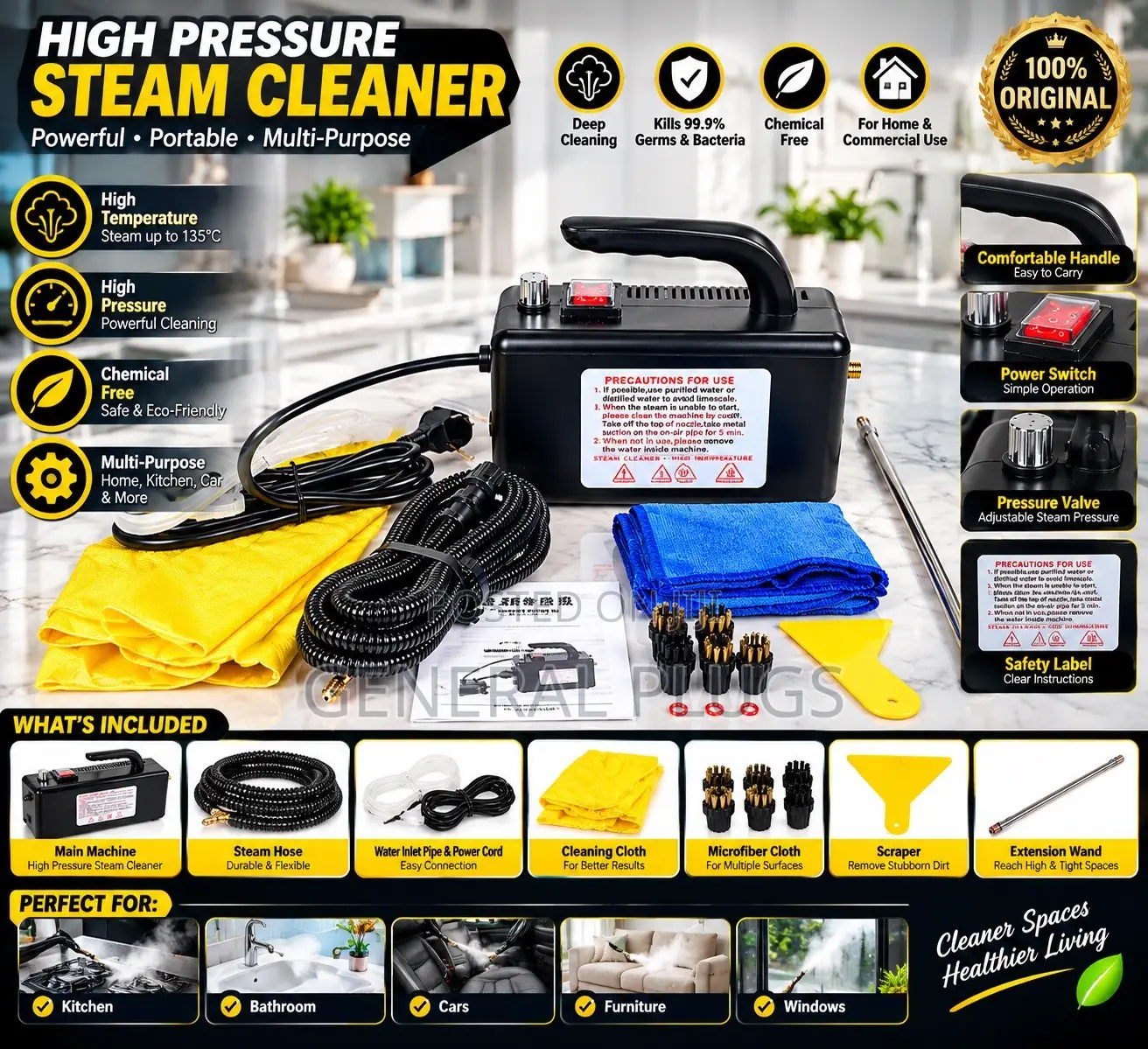 Original Heavy Duty Deep Hot Steam Fur Cleaning Sterilization