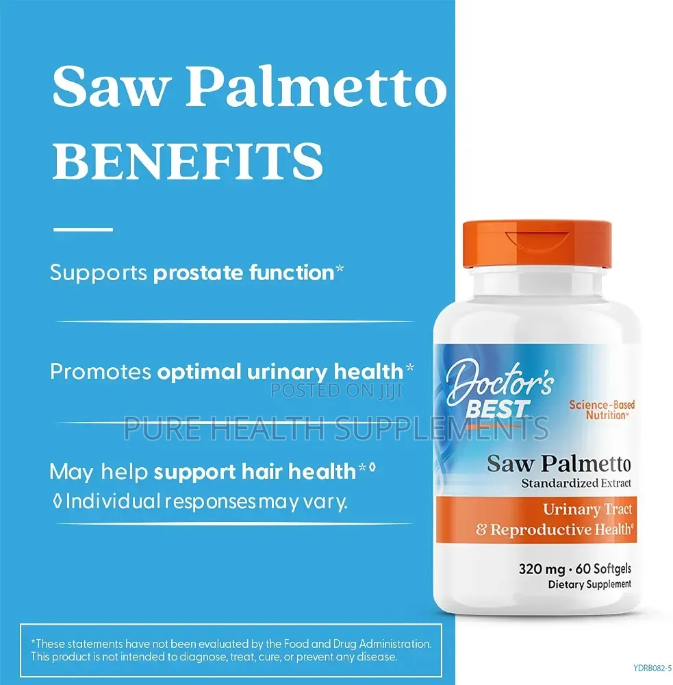 Saw Palmetto Standardized Extract 320 Mg, Prostrate Health 60 Softgels