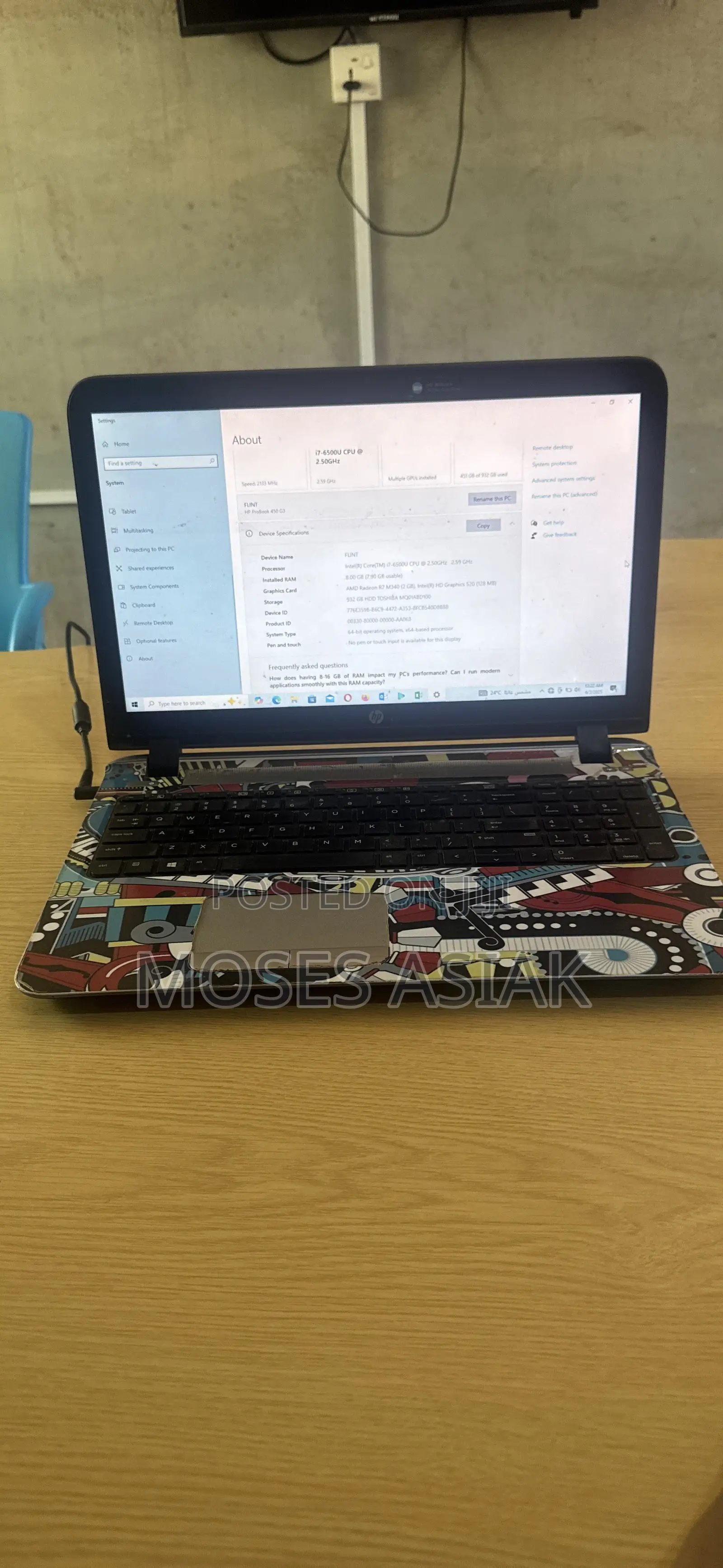 Laptop HP ProBook 450 G3 8GB Intel Core i7 HDD 1T