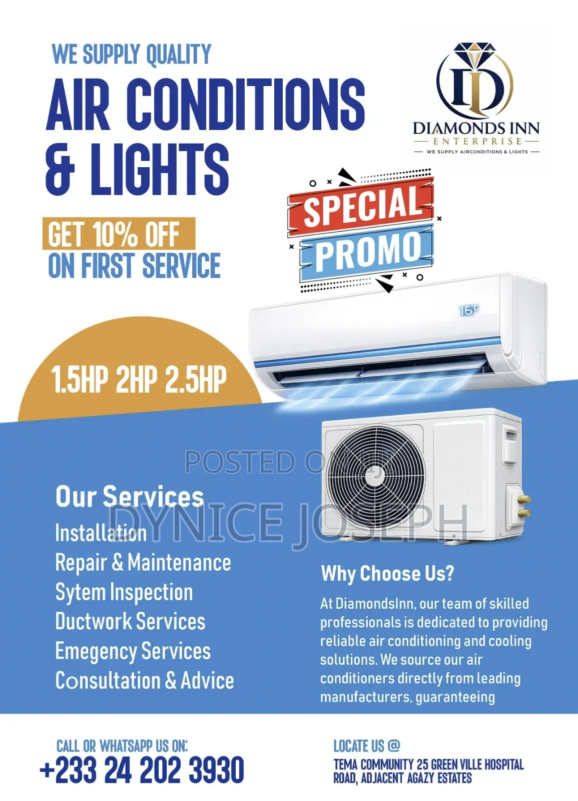 Aircondition 1.5, 2.0 and 2.5