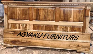 Natural Wooden Hyedua Kings Bed