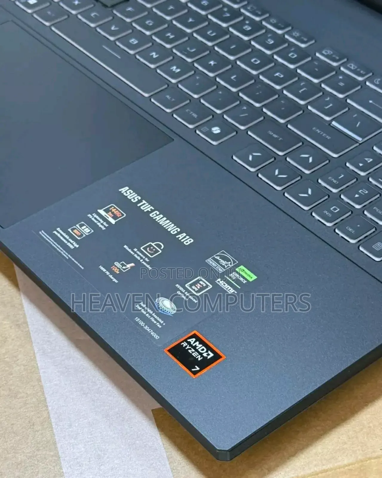 New Laptop Asus TUF Gaming A16 16GB AMD Ryzen 7 SSD 512GB