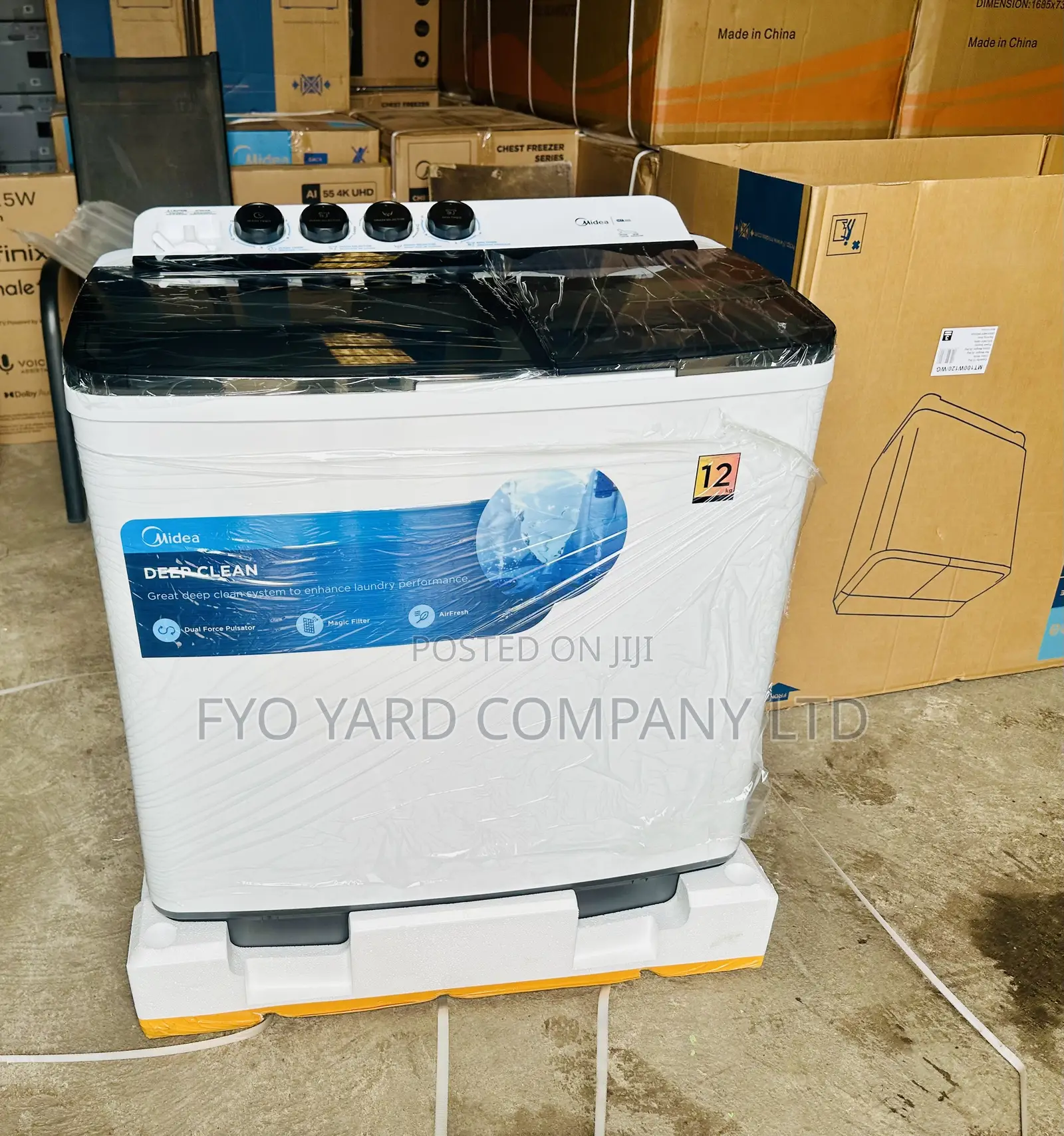 Powerful Cleaning Midea Turbo Washing 12KG Top Load Washing Machine