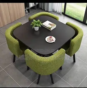 Luxurious Dinner Set With 4 Chairs and a Table