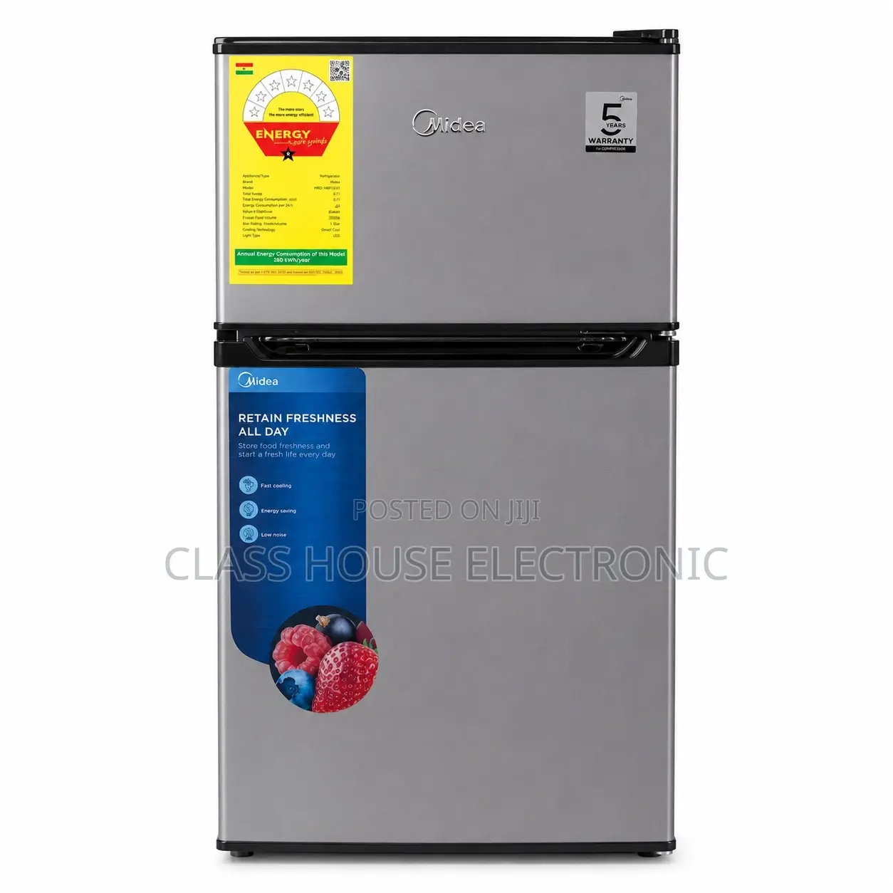 Midea 87ltr Fast Cooling Double Door Table Top Fridge
