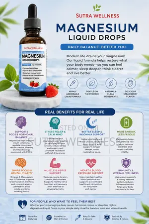 Magnesium L-Theanine Drops (Calm, Focus Sleep Support)