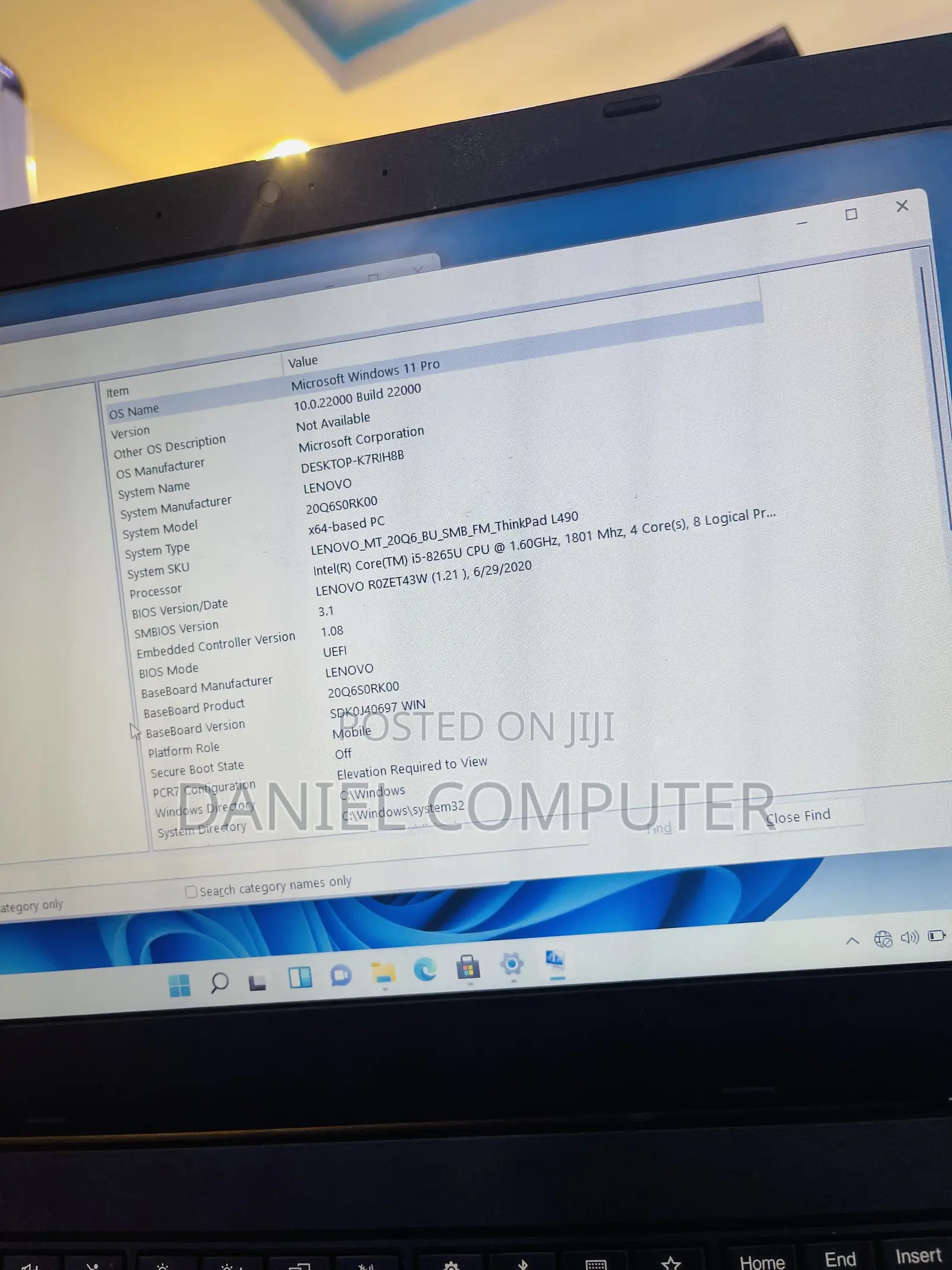 Laptop Lenovo ThinkPad L490 8GB Intel Core i5 SSD 256GB