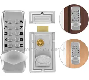 Mechanical Keyless Combination Keypad Rim Latch Door Lock Set